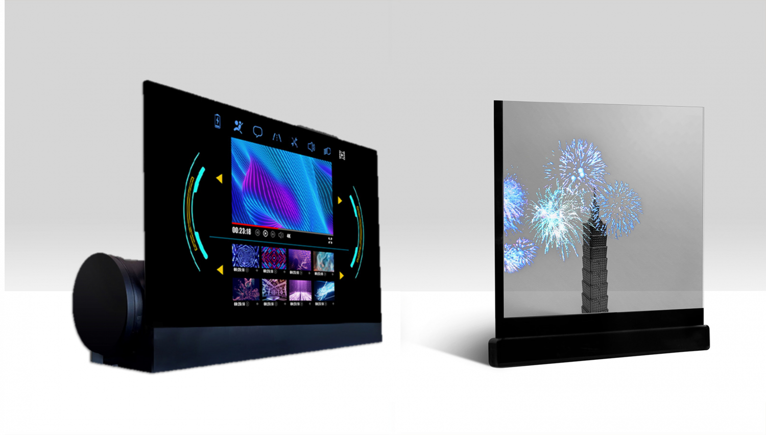 可捲式、折疊性、高透明